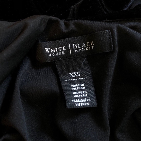 **SOLD** WHBM Black Velvet Patterned Sheath Dress - Picture 5 of 6